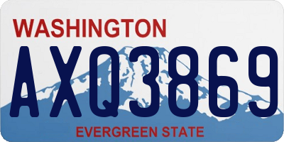 WA license plate AXQ3869