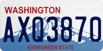 WA license plate AXQ3870