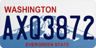 WA license plate AXQ3872