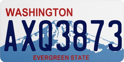 WA license plate AXQ3873