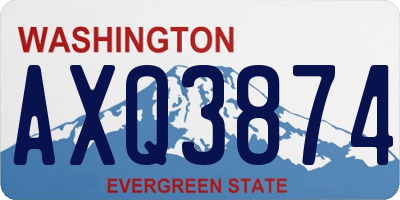 WA license plate AXQ3874