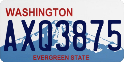 WA license plate AXQ3875