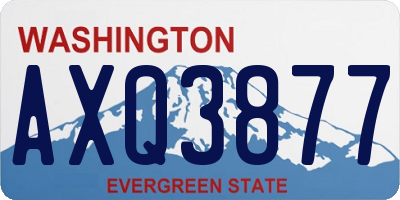 WA license plate AXQ3877
