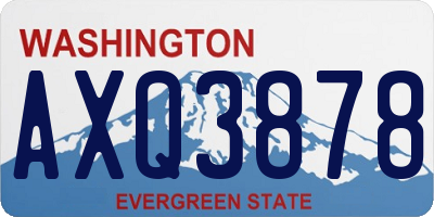 WA license plate AXQ3878
