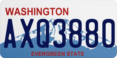 WA license plate AXQ3880