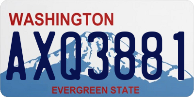 WA license plate AXQ3881