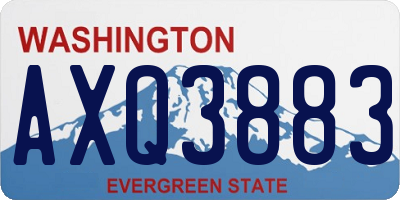 WA license plate AXQ3883