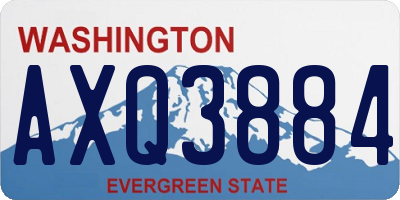 WA license plate AXQ3884