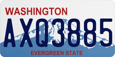 WA license plate AXQ3885