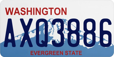 WA license plate AXQ3886