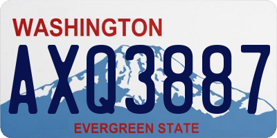 WA license plate AXQ3887