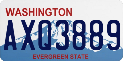 WA license plate AXQ3889