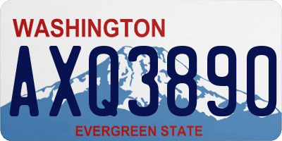 WA license plate AXQ3890