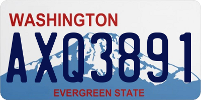 WA license plate AXQ3891