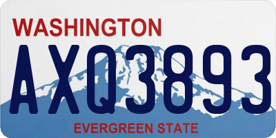 WA license plate AXQ3893