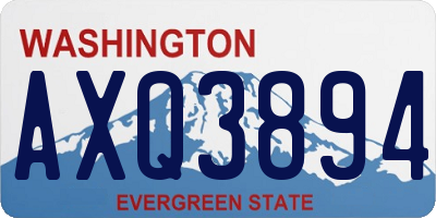 WA license plate AXQ3894