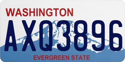 WA license plate AXQ3896