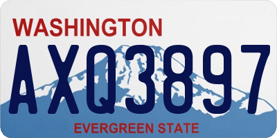 WA license plate AXQ3897