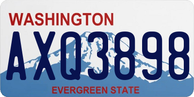 WA license plate AXQ3898