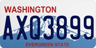 WA license plate AXQ3899