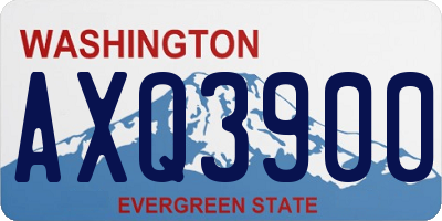 WA license plate AXQ3900