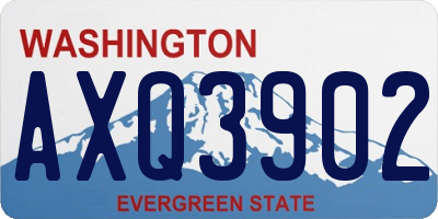 WA license plate AXQ3902