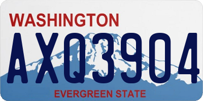 WA license plate AXQ3904