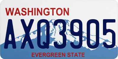 WA license plate AXQ3905