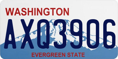 WA license plate AXQ3906