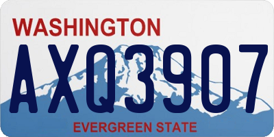 WA license plate AXQ3907