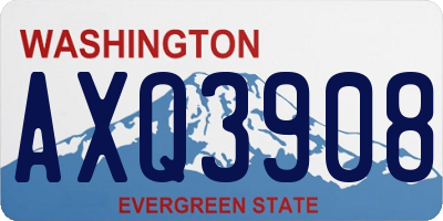WA license plate AXQ3908