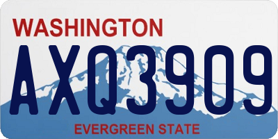 WA license plate AXQ3909