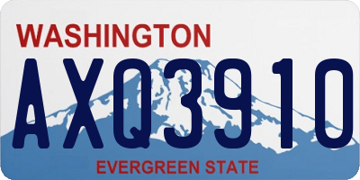 WA license plate AXQ3910