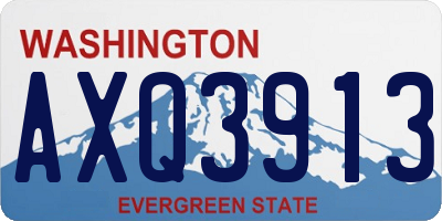 WA license plate AXQ3913