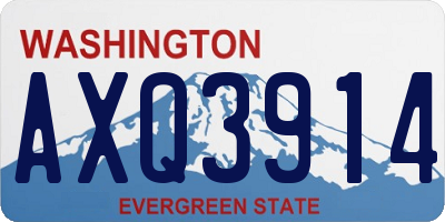 WA license plate AXQ3914