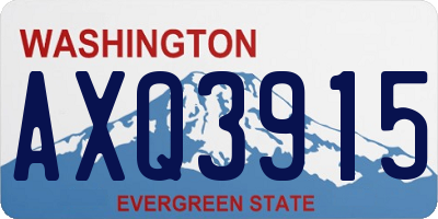 WA license plate AXQ3915