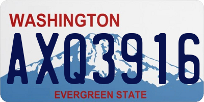 WA license plate AXQ3916