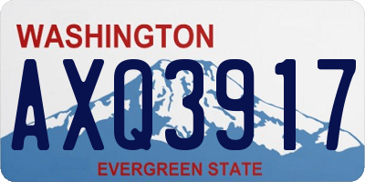 WA license plate AXQ3917