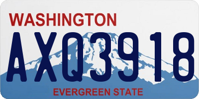 WA license plate AXQ3918