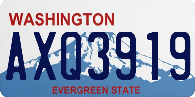 WA license plate AXQ3919