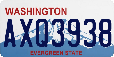 WA license plate AXQ3938
