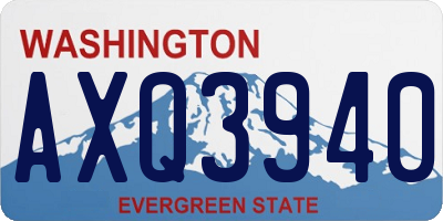 WA license plate AXQ3940