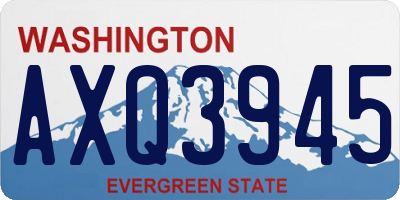 WA license plate AXQ3945