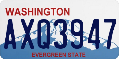 WA license plate AXQ3947