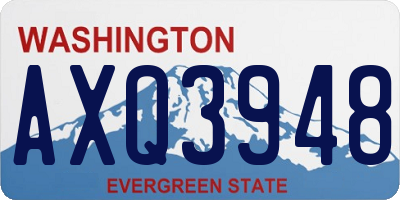 WA license plate AXQ3948