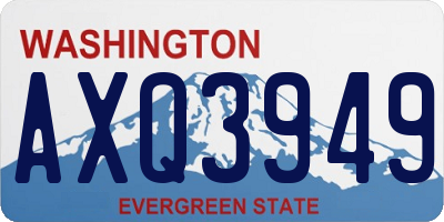 WA license plate AXQ3949