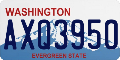 WA license plate AXQ3950