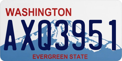 WA license plate AXQ3951