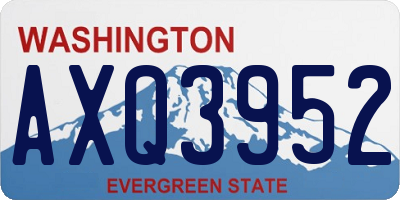 WA license plate AXQ3952
