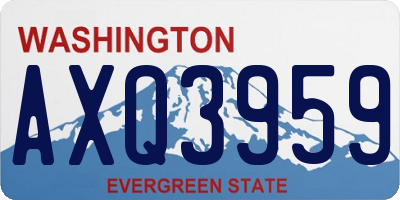 WA license plate AXQ3959
